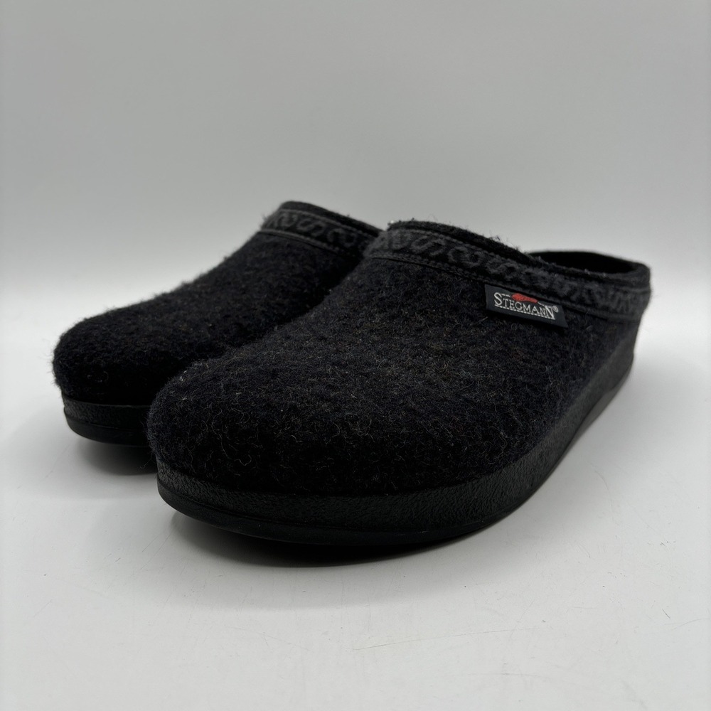 Stegmann Wool Clogs Men's 8.5‎ Slip On Shoes Slippers Germany Poly Sole